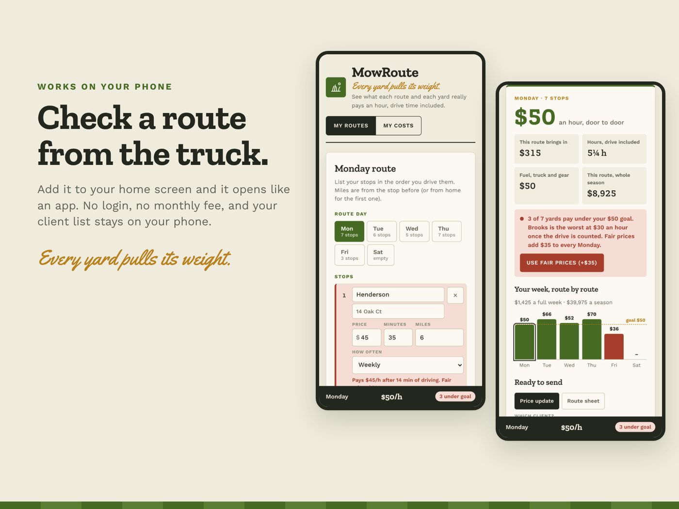 MowRoute screen 3
