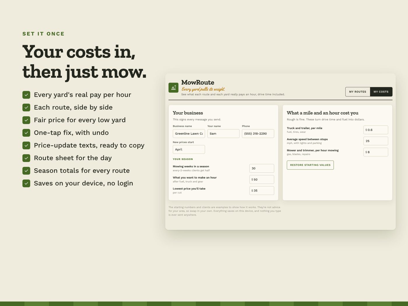 MowRoute screen 4