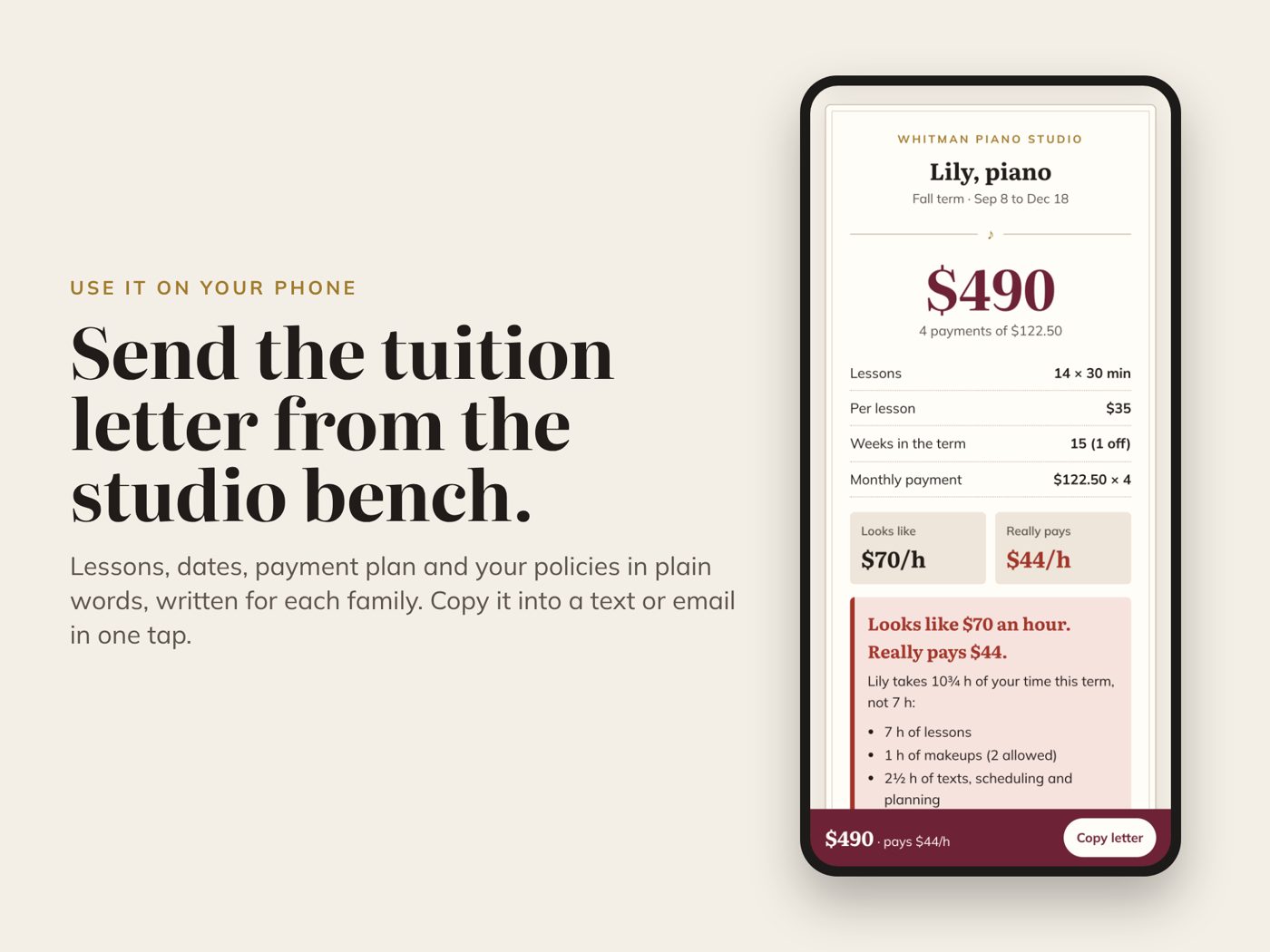 TuitionSheet screen 3